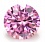 Круг 12 мм (розовый) фианит