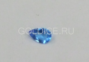 Груша 4*5 мм  (голубое стекло)