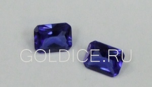 Октагон 8*10 (синий terbium#22) фианит