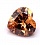 Сердце 3 * 3 (шампань темная) фианит