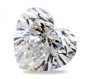 Сердце 6*6 (бесцветный) фианит