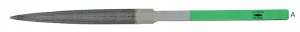 Напильник Vallorbe GH261А (полукруг, зеленая ручка) очень тонкая насечка