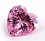 Сердце 6*6 (розовый) фианит