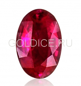 Овал 2,5*5 мм (рубин) фианит