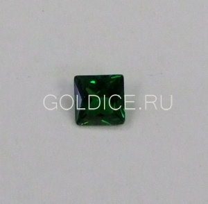 Квадрат 6*6 зеленый terbium#24 фианит