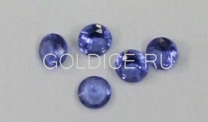 Круг 2,5 мм (синий)terbium#22 фианит