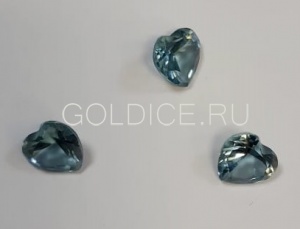 Сердце 6*6 (шпинель)terbium#20 фианит