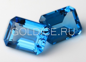 Октагон 6*8 (голубой топаз синтетический)№59