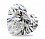 Сердце 3 * 3 (бесцветный)  фианит