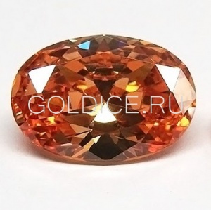 Овал 7*9 мм (шампань тёмная) фианит