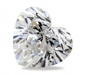 Сердце 4*4 (бесцветный) фианит