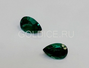 Груша 6*9 мм  (зеленый) terbium#23 фианит