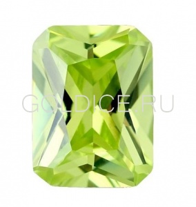 Октагон 6*8 (зелёный светлый) фианит