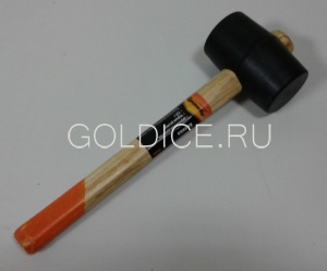 Молоток резиновый черный 47*83*250мм, 225гр.