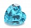 Сердце 3 * 3 (голубой топаз синтетический №45)