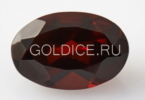 Овал 8*10 мм (гранат темный) фианит