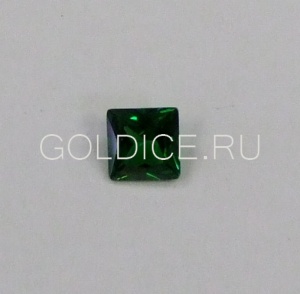 Квадрат 3 * 3 зеленый terbium#24 фианит